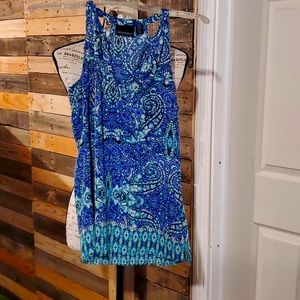 Beautiful purple and green and black Cynthia Rowley tank 💜 sz XS